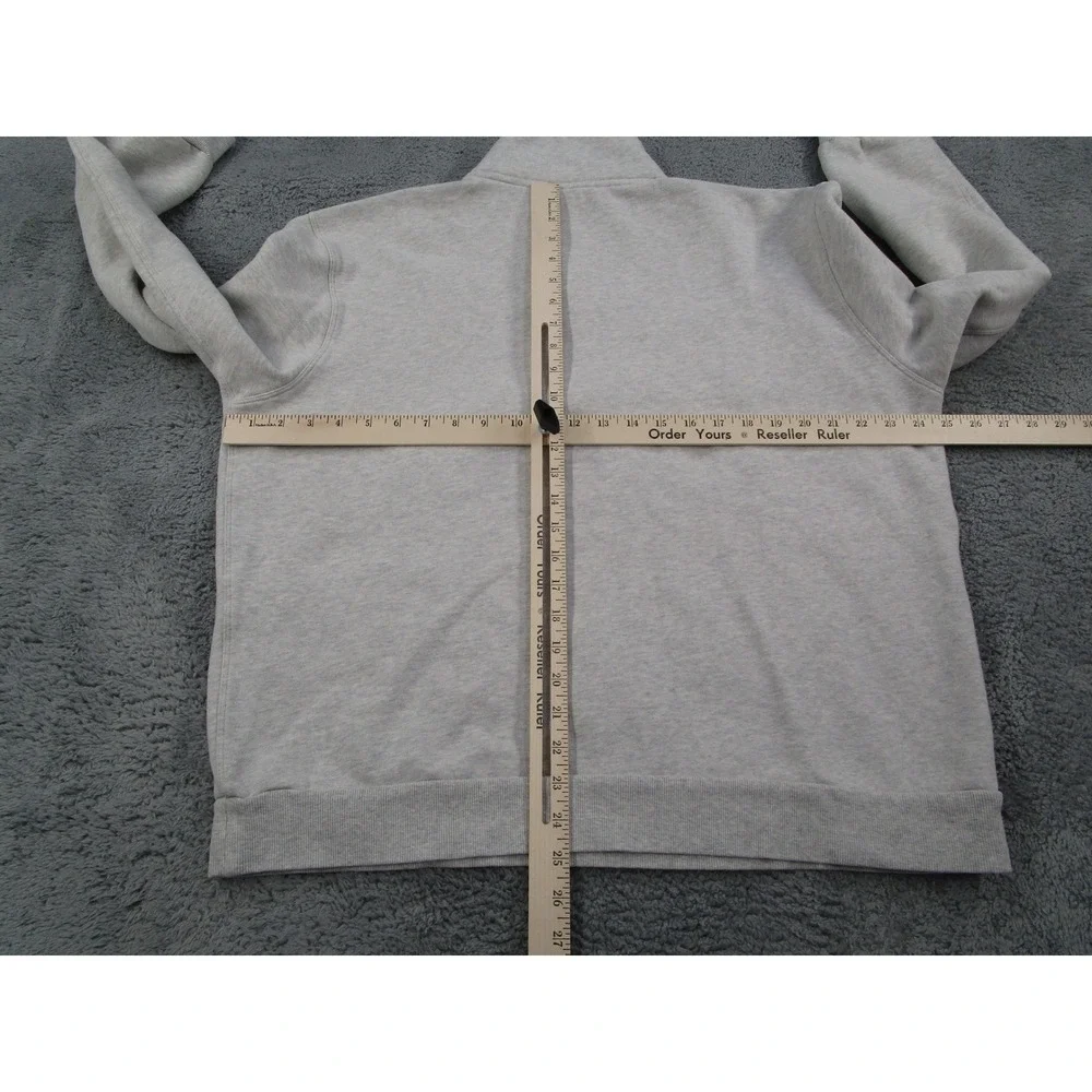 Lululemon Mens Quarter Zip Sweatshirt Heather Gray Fleece Pullover Mock Neck